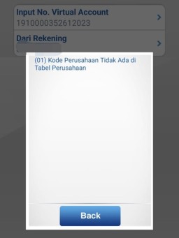 Nomor Virtual Accout retribusi yang harus dibayar pelaku usaha di kawasan LIK Trosobo.